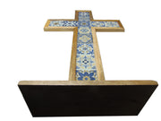 Enamel work Wood Christians  Decorative Tabletop Cross