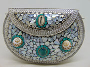 Indian Handmade Metal Mosaic Clutch