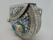 Indian Handmade Metal Mosaic Clutch