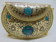 Handmade Women metal clutch Bag
