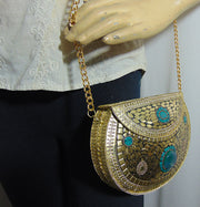 Handmade Women metal clutch Bag