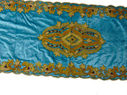 Blue Chenelle cashmere Embroidery Table Runner(50x100cm)