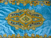 Blue Chenelle cashmere Embroidery Table Runner(50x100cm)