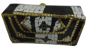 Mosaic Metal Purse Ethnic Indian Stone Clutch Bags
