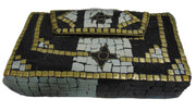 Mosaic Metal Purse Ethnic Indian Stone Clutch Bags