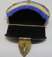 Blue Heart Shape Mosaic Clutch Bag