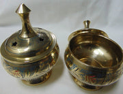 Hand Crafted Metal Lobandan Charcoal Incense Burner with Lid