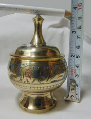 Hand Crafted Metal Lobandan Charcoal Incense Burner with Lid