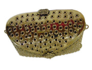 REPOUSSE BRASS METAL ENGRAVED CRAFTED CLUTCH