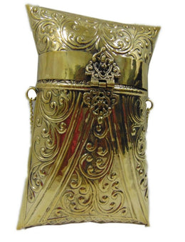 REPOUSSE VINTAGE BRASS METAL CRAFTED CLUTCH