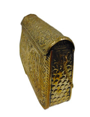 VINTAGE HANDMADE BRASS METAL PURSE WOMEN  PARTY CLUTCH BAG