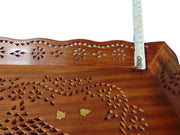 Cutwork Design Wooden Carved Serving Tray