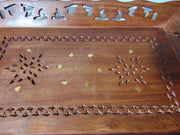 Cutwork Design Wooden Carved Serving Tray