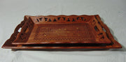 Cutwork Design Wooden Carved Serving Tray