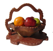 Leaf cutting Wooden Bowl Collapsible Basket