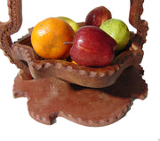 Leaf cutting Wooden Bowl Collapsible Basket