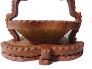 Leaf cutting Wooden Bowl Collapsible Basket