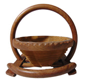 Handicrafts Goods Wooden Modern Foldable Fruit Basket