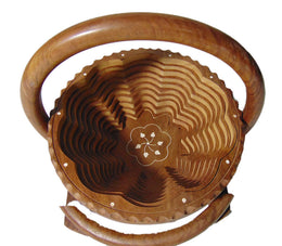 Handicrafts Goods Wooden Modern Foldable Fruit Basket