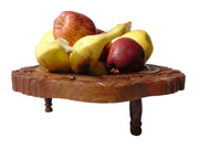 Foldable Wood Collapsible Fruit Basket with pedal stand