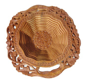 Foldable Wood Collapsible Fruit Basket with pedal stand