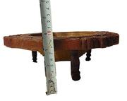 Foldable Wood Collapsible Fruit Basket with pedal stand