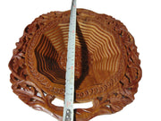 Foldable Wood Collapsible Fruit Basket with pedal stand