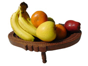 Handmade fish Shape Foldable Wood Collapsible Fruit Basket