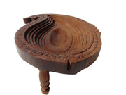 Handmade fish Shape Foldable Wood Collapsible Fruit Basket