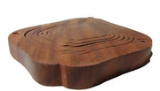 Handmade pear Shape Foldable Wood Collapsible Fruit Basket