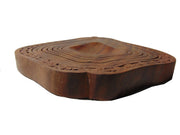 Handmade pear Shape Foldable Wood Collapsible Fruit Basket