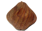 Handmade pear Shape Foldable Wood Collapsible Fruit Basket