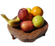 Handmade pear Shape Foldable Wood Collapsible Fruit Basket