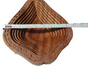 Handmade pear Shape Foldable Wood Collapsible Fruit Basket