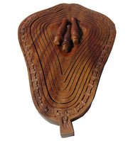 Handmade pear Shape Foldable Wood Collapsible Fruit Basket