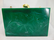 Marble Resin MOP Clutch Bag
