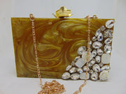 yellow Bridal Handmade Resin Clutch Bag