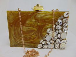 yellow Bridal Handmade Resin Clutch Bag