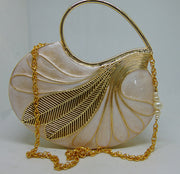Metal handle MOP brass Metal bag clutch Purse