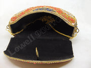 Orange gravel stone & Red mosaic stone Clutch Bag