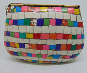 Multicolor Mosaic Stone Clutch Purse