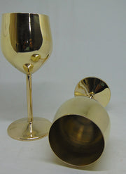 Goblet Golden Plated Stemmed Wine Glass