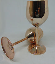 Goblet Copper Plated Stemmed Wine Glass