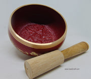 Brass Antique Embossed Singing Bowl