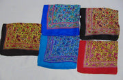 Paisley Flower Design Long Silk Scarf