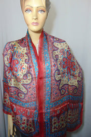 Paisley Design Long Scarf pure Silk Scarves
