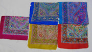 Paisley print Long Scarf pure Silk Scarves