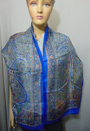 Paisley print Long Scarf pure Silk Scarves