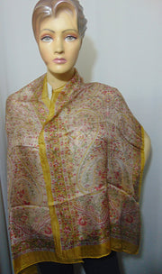 Paisley print Long Scarf pure Silk Scarves