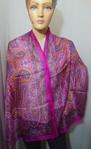 Paisley print Long 100% Silk Scarves